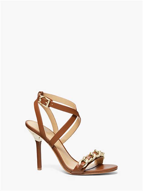 michael kors asha leather sandal|Asha Embellished Leather Sandal .